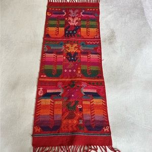 vintage animalia woven tapestry / table runner